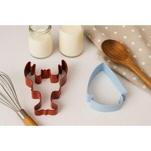 Nautical Cookie Cutter Set Lobster Sailboat Coastal Baking Decor Vintage Style